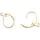 PandaHall 100 Pcs 15mm Brass Earring Components Lever Back Hoop Earrings Lead Free and Cadmium Free Golden for Jewelry Making Findings KK-PH0026-22G-RS-3