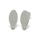304 Stainless Steel Stud Earring Findings STAS-Q225-13A-1