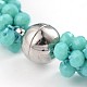 Faceted Abacus Glass Beaded Bracelets BJEW-L518-B13-2