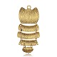 Antique Golden Alloy Rhinestone Enamel Pendants ENAM-J152-04AG-2
