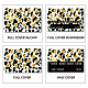 PVC プラスチック防水カード ステッカー  銀行カードの装飾用の粘着カードスキン  長方形  花  186.3x137.3mm DIY-WH0432-071-4