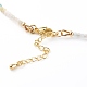Colliers de perles de morganite naturelle rondelle NJEW-JN03404-01-3