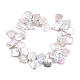 Fili di perle keshi di perle nucleate naturali barocche PEAR-S020-K10-2-6