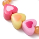 Bracelet extensible en perles de résine imitation œil de chat pour enfants BJEW-JB09569-4