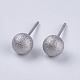 Boucles d'oreilles boule de goujons en acier inoxydable STAS-E144-335MP-2