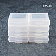 Benecreat 8 Packung 5x5x1.5 cm kleine gefrostete quadratische Kunststoffperlen Aufbewahrungsbehälter Box Case mit Deckel für Kräuter CON-BC0005-35-5