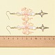 Boucles d'oreilles pendantes en acrylique nœud papillon et coeur pour femme EJEW-FZ00002-3