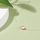 Collar colgante de perlas naturales con alambre de nylon para mujer NJEW-JN03829-5