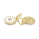 Brass Micro Pave Clear Cubic Zirconia Charms ZIRC-L091-079G-3