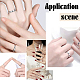 Unicraftale 8Pcs 8 Style 201 Stainless Steel Grooved Finger Ring Settings MAK-UN0001-37-6