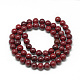 Jaspe rouge naturel ronde perles brins G-E334-6mm-01-2