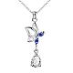 Silver Plated Brass Cubic Zirconia Pendant Necklaces NJEW-BB05136-A-1
