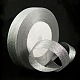 グリッターメタリックリボン  ラメリボン  オーガンジーの弓のためのDIYの材料  リバーシブル  シルバーメタリック色  サイズ：幅約3/4インチ（20mm）  25ヤード/ロール（22.86メートル/ロール） X-RS20mmY-S-2