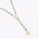 304 collane di perline rosario in acciaio inox NJEW-F240-04G-3