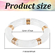 ANATTASOUL 3Pcs 3 Colors Acrylic Curved Tube Beaded Stretch Bracelets Set for Women BJEW-AN0001-22-2