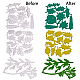GORGECRAFT 3pcs Metal Cutting Dies Monstera Leaf Die Cuts Leaves Flower Embossing Stencil Template Mould for DIY Card Making Scrapbooking Paper Craft Photo Album DIY-CP0001-32-6