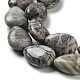 Natural Teardrop Map Stone/Picasso Stone/Picasso Jasper Beads Strands G-L242-17-4