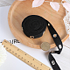 Gorgecraft 4 Yards Black Cotton Ribbons with Platinum Tone Eyelet Rings OCOR-GF0002-87A-3