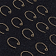 Benecreat 50pcs 18k ganchos de pendiente de espectro de bajos grabados chapados en oro real 23x16.5 mm ganchos de alambre de oreja con contenedor de joyería para hacer joyas KK-BC0005-12G-6