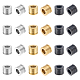 UNICRAFTALE 24pcs 3 Colors Column Spacer Beads Beads 4mm Inner Stainless Steel Grooved Tube Beads Large Hole Beads for Bracelet Necklace Jewelry Making STAS-UN0040-87-1