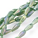 Electroplated Glass Beads Strands EGLA-L015-FR-B-2