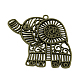 Тибетский стиль сеттинги сплава слона кулон горный хрусталь TIBEP-5260-AB-FF-1