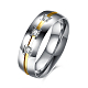 Diseño simple de titanio de acero de rhinestone anillos de banda ancha RJEW-BB15698-7GP-1