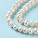 Fili di perle di perle d'acqua dolce coltivate naturali PEAR-E018-72-4