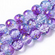 Transparent Spray Painted Crackle Glass Bead Strands GLAA-N035-03C-A03-1