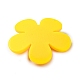 不透明樹脂＆アクリルパーツ  5枚の花びらのフラワーチャーム  ゴールド  33x34x8mm  穴：1.2mm RESI-H150-02A-2