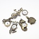 Stili misti lega dell'annata teste orologio al quarzo pendenti per fare collana orologio da tasca WACH-M109-M02-1