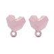 Spray Painted Alloy Stud Earrings Findings FIND-I015-E04-4