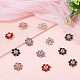 SUNNYCLUE 1 Box 12 Pcs 6 Color Zirconia Crystal Flower Charms Alloy Rhinestone Flower Beads Resin Diamands Pendants for Jewellery Making Charms Bracelet Necklace Earring Keychain DIY Craft Supplies FIND-SC0002-70-4
