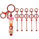 Spritewelry 5 Stück Perlen-Schlüsselanhänger aus Legierung und Messing für Schmuckherstellung DIY-SW0001-15B-1