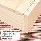 Ahandmaker木製収納ボックス4パック正方形未完成色木製ボックスバーリーウッドスライドトップ木製ボックス手作り石鹸用手作り石鹸モデルdiy装飾収納ジュエリー WOOD-GA0001-05-4