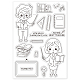 GLOBLELAND Teachers' Day Clear Stamps Greeting Words Silicone Clear Stamp Seals for Cards Making DIY Scrapbooking Photo Journal Album Decoration DIY-WH0167-56-658-8