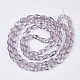 Electroplate Transparent Glass Beads Strands EGLA-T020-05A-2