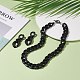 CCB Plastic& Acrylic Curb Chain Necklace & Dangle Stud Earrings SJEW-JS01233-01-2