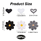 GORGECRAFT 60Pcs Iron on Patches Sunflower Heart Patches Sew on Computerized Embroidery Mini Flower Embroidery Appliques Costume Accessories for Clothing Repair Decorations DIY Craft DIY-GF0006-77-2