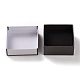 厚紙のジュエリーボックス  内部のスポンジ  ジュエリーギフト包装用  正方形  ホワイト  7.5x7.5x3.5cm CON-P008-B02-05-3