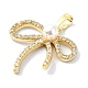 Подвески из кубического циркония с покрытием из латуни KK-M282-24G-2