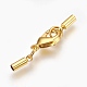 Rack Plating Eco-Friendly Brass Lobster Claw Clasps KK-M154-50G-A-RS-2