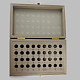 木箱  36穴付き  文字と数字のスタンプセット  長方形  バリーウッド  17.5x11.1x7.7cm X-ODIS-WH0005-47-2