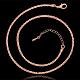Real Rose Gold Plated Eco-FriendlyBrass Wheat Chains for Necklaces NJEW-BB07850-RG-2