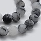 Chapelets de perles en quartz rutile noir naturel G-F570-02-8mm-3