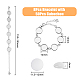 Dicosmétique bricolage dôme blanc plat rond chaîne à maillons kit de fabrication de bracelet DIY-DC0001-75-2