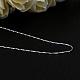 Collares finos de cadena de serpiente de aleación de estaño chapados en platino NJEW-BB10180-18-3