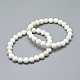 Bracelets extensibles en perles de magnésite naturelle X-BJEW-K212-B-008-1