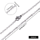 Unicraftale 30pcs 44.9cm Unisex-Kabelketten Halsketten 304 Edelstahlketten Kabelkette Halskette mit Hummerkrallenverschlüssen Metallketten für die Herstellung von DIY-Schmuckketten STAS-UN0003-39P-4