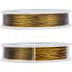 Benecreat 50m 0.45mm 7-Strang Gold Nylon beschichtet Handwerk Schmuck Perlen Draht Tiger Schwanz Perlen Draht für Halsketten Armbänder Ring TWIR-BC0001-03A-04-5